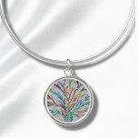 Tree Of Life Bangle Bracelet<br><div class="desc">This unique bracelet is decorated with a colourful Tree of Life mosaic design.
Original Mosaic © Michele Davies.</div>
