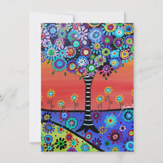 Tree of Life Bar Bat B'Nai Mitzvah Invitations (Front)