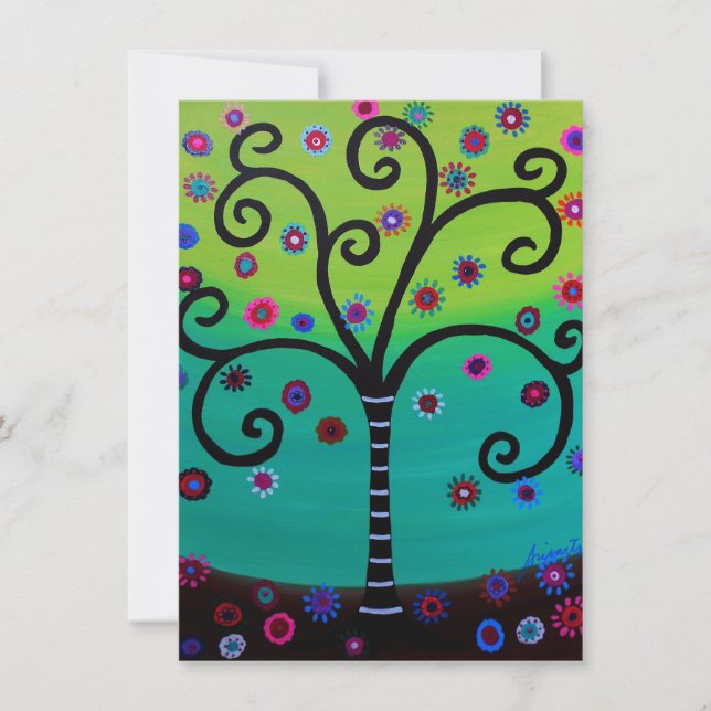 Tree of Life Bar Bat Mitzvah Invitations (Front)