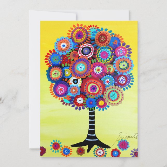 Tree of Life Bar Bat Mitzvah Invitations (Front)