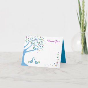 TREE OF LIFE Bat Mitzvah Folded Thank You Card