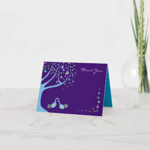 TREE OF LIFE Bat Mitzvah Folded Thank You Card