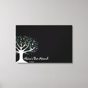 Tree of Life Bat Mitzvah Sign-In Board Canvas Print