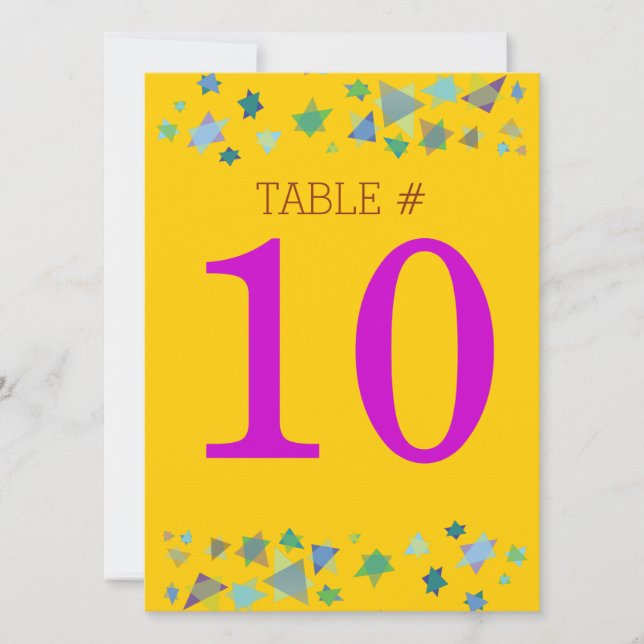 TREE OF LIFE Bat Mitzvah Table Number Seating Card (Front)