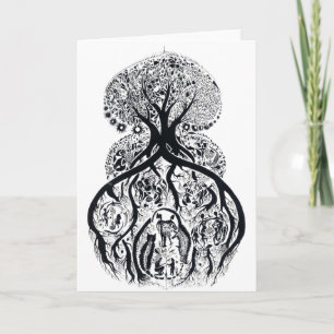 TREE of LIFE - black & white Card