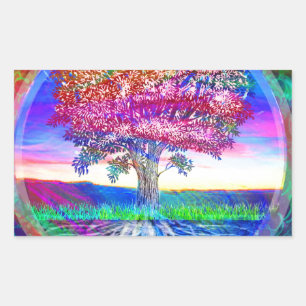 Tree of Life Blessings Rectangular Sticker