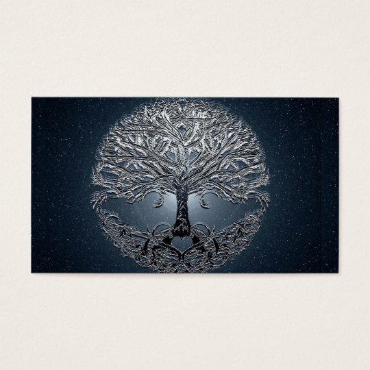 Tree of Life Blue Sky Peaceful Night Business Card