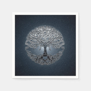 Tree of Life Blue Sky Peaceful Night Napkin