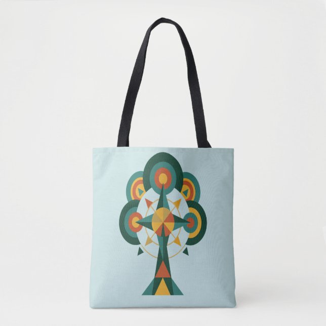  Tree of Life Boho Mandala Art Tote Bag (Front)