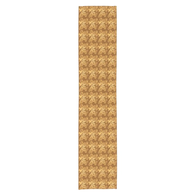 Tree of life - Brown and gold version Short Table Runner (Front)