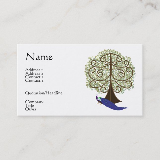 Tree of Life Business Card / Profile Card (Front)