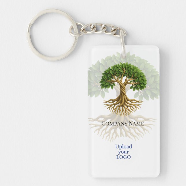 Tree of Life Business Logo Promotional Material Key Ring (Front)