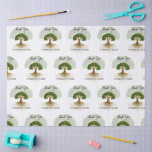 Tree of Life Business Logo Promotional Material Tissue Paper