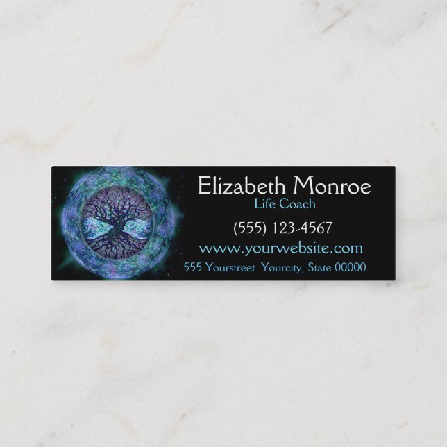 Tree of Life by Amelia Carrie Mini Business Card (Back)