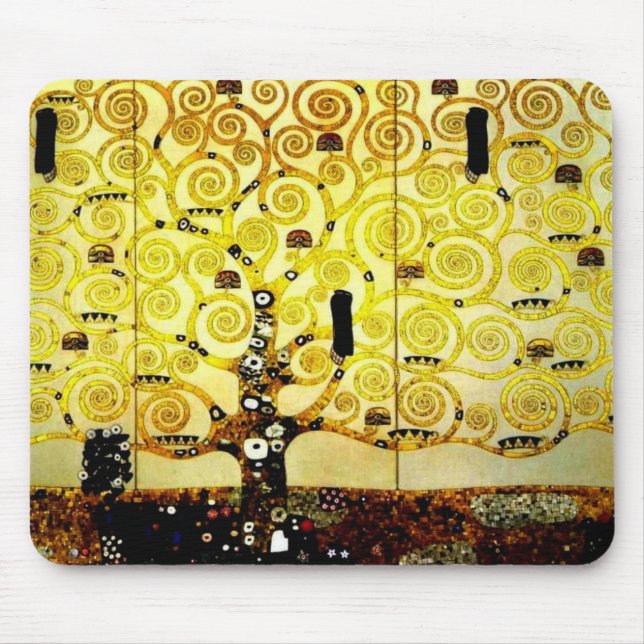 Tree of life by Gustav Klimt  Mousepad version 2 (Front)