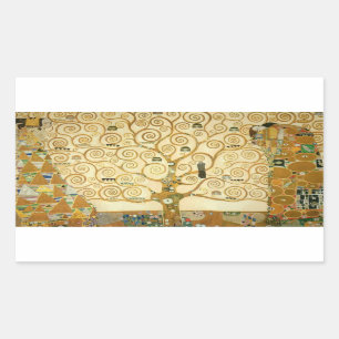 Tree of Life by Gustav Klimt Rectangular Sticker