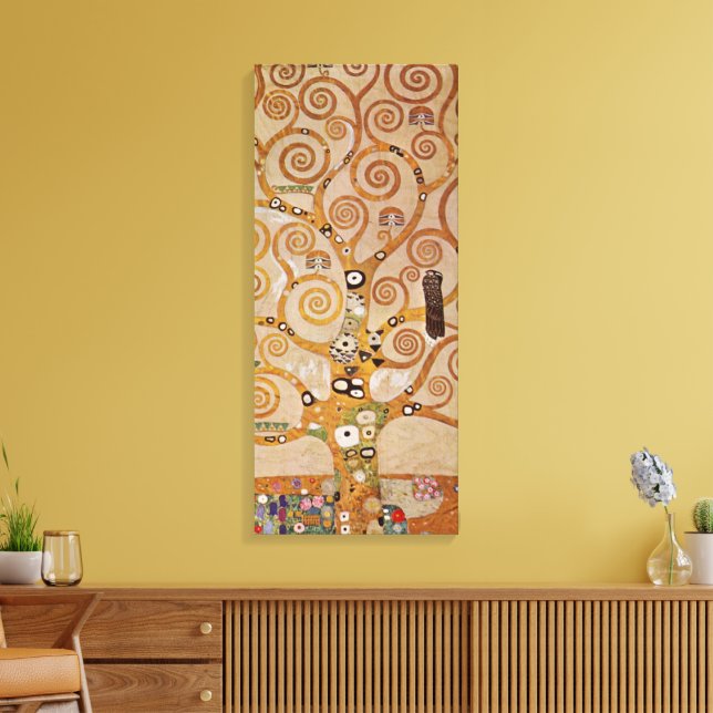 Tree of Life by Gustav Klimt, Stylised Art Nouveau Canvas Print (Insitu(LivingRoom))