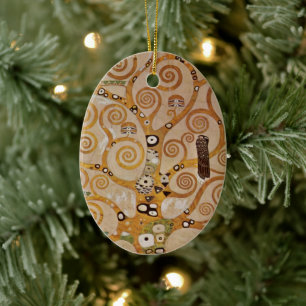 Tree of Life by Gustav Klimt, Stylised Art Nouveau Ceramic Tree Decoration