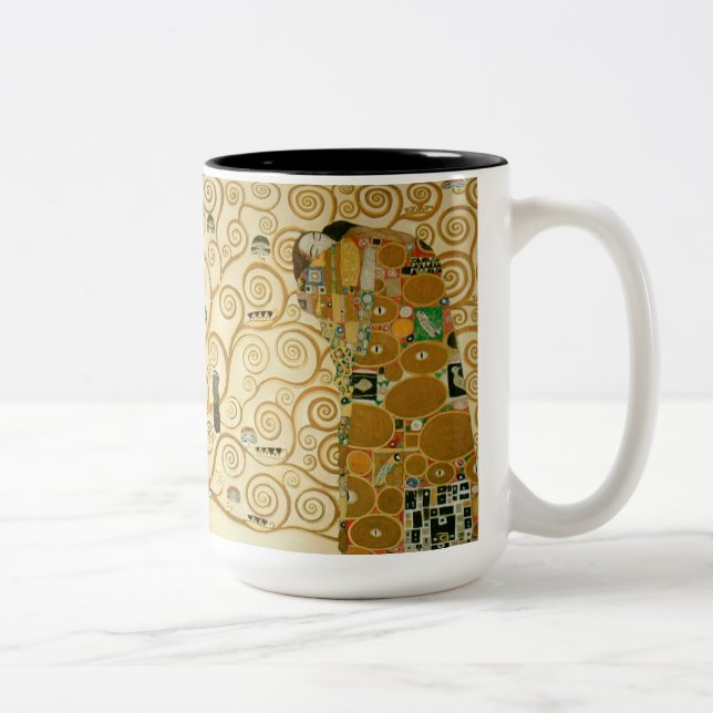Tree of Life by Gustav Klimt Two-Tone Coffee Mug (Right)