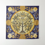 Tree of Life by kedoki Blue Gold embroidery  Tapestry<br><div class="desc">Tree of Life by kedoki Blue Gold embroidery</div>