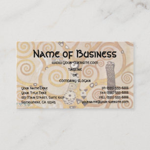 Tree of Life by Klimt, Stylised Art Nouveau Symbol Business Card