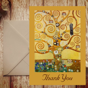 Tree of Life by Klimt Thank You Card