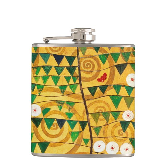 Tree of Life  c.1905-09 Hip Flask (Front)
