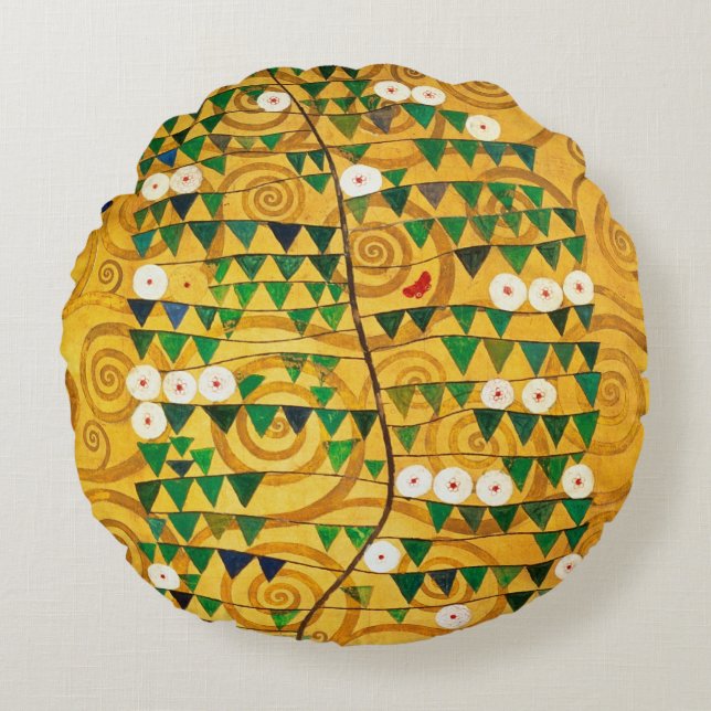 Tree of Life  c.1905-09 Round Cushion (Front)