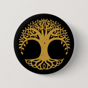 Tree of Life Celtic Symbol 6 Cm Round Badge