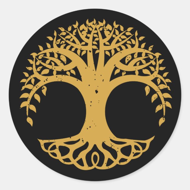 Tree of Life Celtic Symbol Classic Round Sticker (Front)
