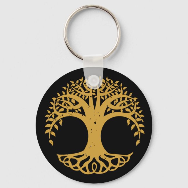 Tree of Life Celtic Symbol Key Ring (Front)