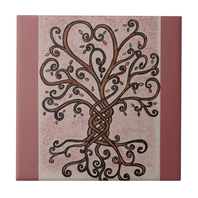 Tree of Life Ceramic Tile Style 1 (Front)
