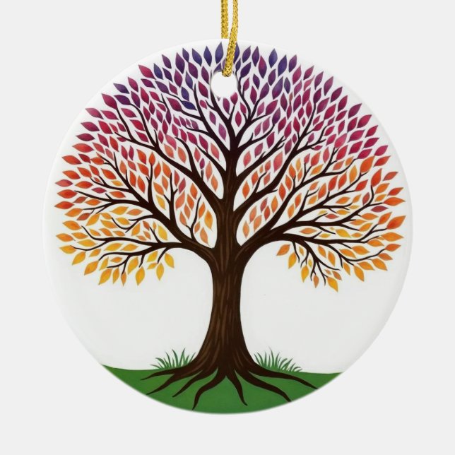 Tree of Life  Ceramic Tree Decoration (Front)