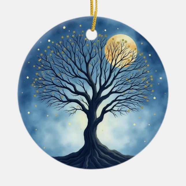 Tree of Life  Ceramic Tree Decoration (Front)