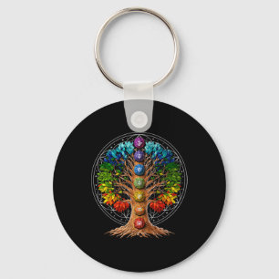 Tree Of Life Chakra Symbols Zen Yoga Meditation Sp Key Ring