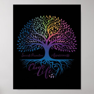 Tree Of Life Choose Life Suicide Prevention Awaren Poster