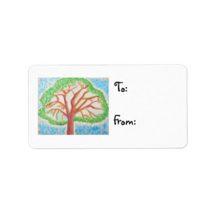 Tree of Life-christmas label