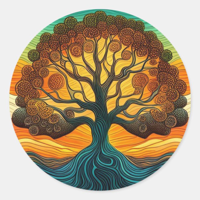 Tree of Life  Classic Round Sticker (Front)
