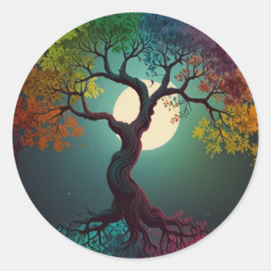 tree of life classic round sticker