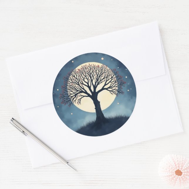 Tree of Life Classic Round Sticker (Envelope)