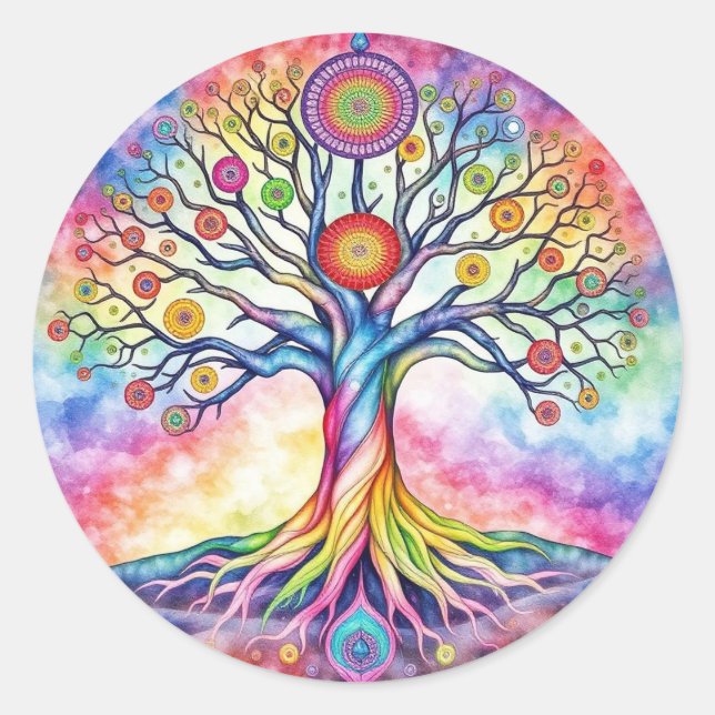 Tree of Life  Classic Round Sticker (Front)