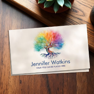 Tree of Life - colourful foliage Business Card