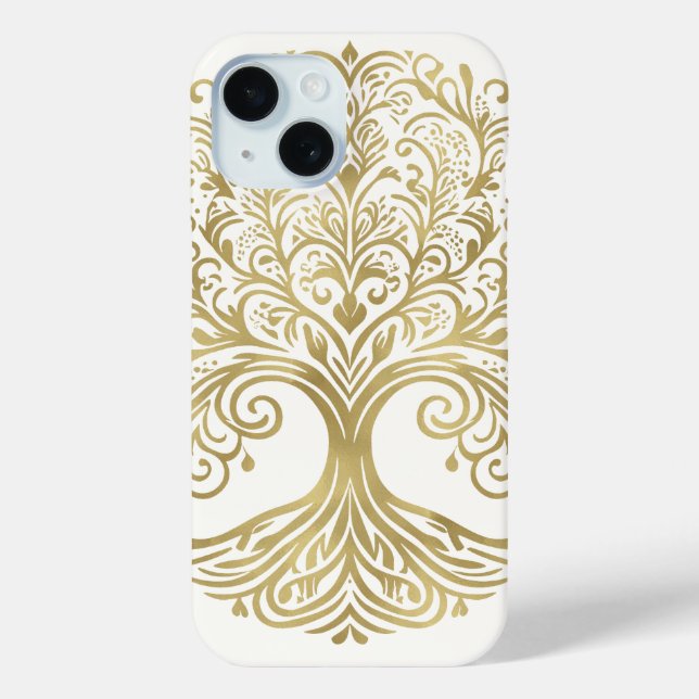 Tree of Life Cream & Gold Celtic  Case-Mate iPhone Case (Back)