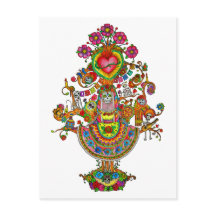 Tree of Life Dia de Muertos Postcard