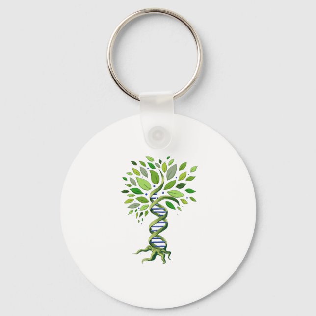 Tree of Life DNA Genetics Biology Environment Key Ring (Front)