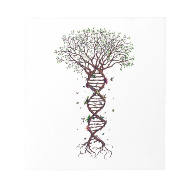 Tree of Life DNA Genetics Biology Environment Notepad (Front)