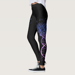 Tree of Life DNA Strand Genealogy Tree Leggings