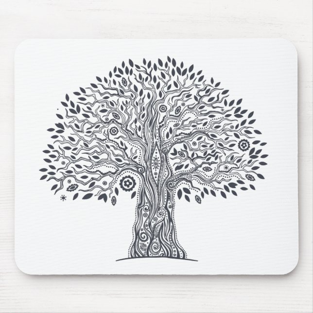 Tree Of Life Doodle Mouse Mat (Front)