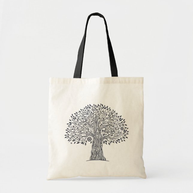 Tree Of Life Doodle Tote Bag (Front)