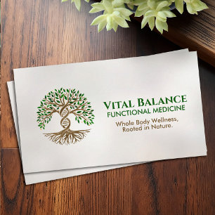 Tree of Life Double Helix DNA Functional Medicine Business Card